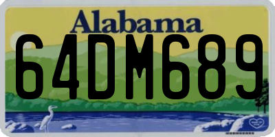 AL license plate 64DM689