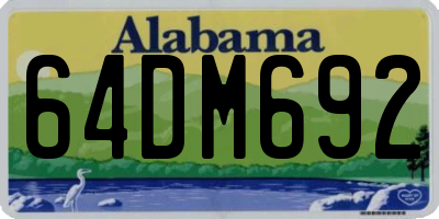 AL license plate 64DM692