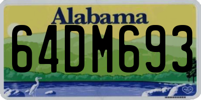 AL license plate 64DM693