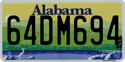 AL license plate 64DM694