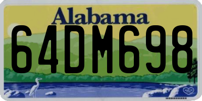 AL license plate 64DM698