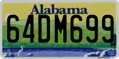 AL license plate 64DM699