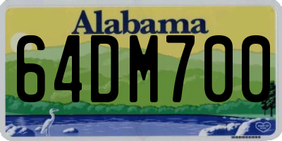 AL license plate 64DM700