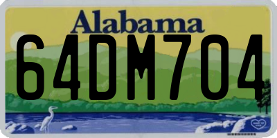 AL license plate 64DM704