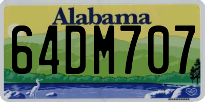 AL license plate 64DM707