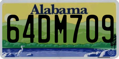AL license plate 64DM709