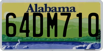 AL license plate 64DM710