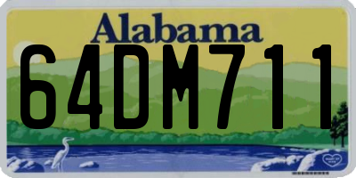 AL license plate 64DM711