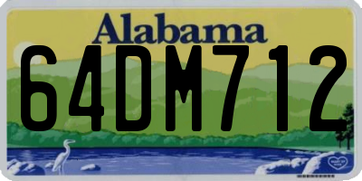 AL license plate 64DM712