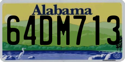 AL license plate 64DM713