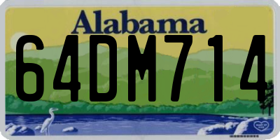 AL license plate 64DM714