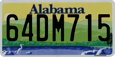 AL license plate 64DM715