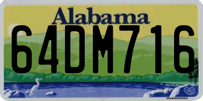 AL license plate 64DM716