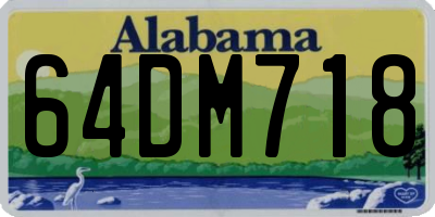 AL license plate 64DM718