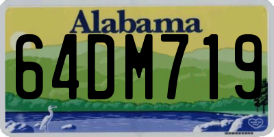AL license plate 64DM719