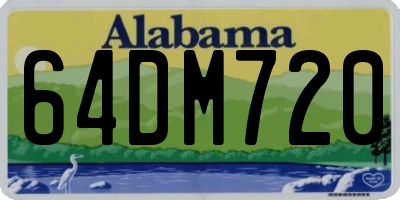 AL license plate 64DM720