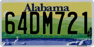 AL license plate 64DM721