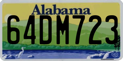 AL license plate 64DM723
