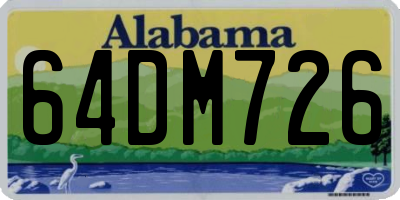 AL license plate 64DM726