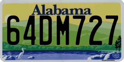 AL license plate 64DM727