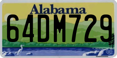 AL license plate 64DM729