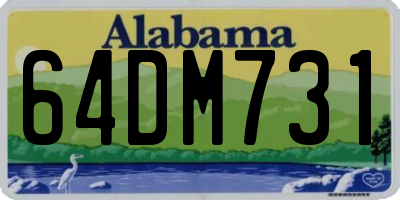 AL license plate 64DM731