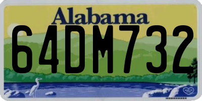 AL license plate 64DM732