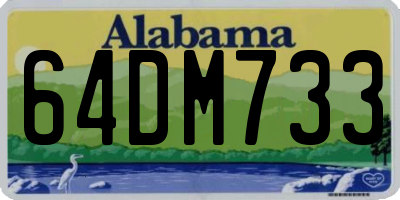 AL license plate 64DM733