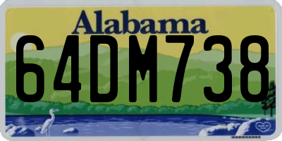 AL license plate 64DM738