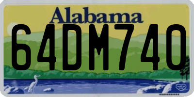 AL license plate 64DM740
