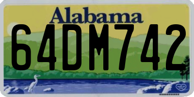 AL license plate 64DM742