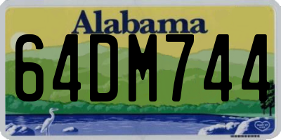 AL license plate 64DM744
