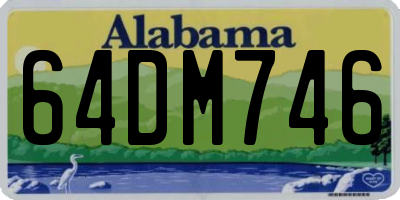 AL license plate 64DM746