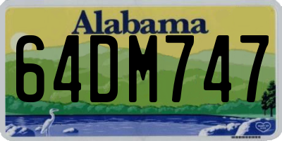 AL license plate 64DM747