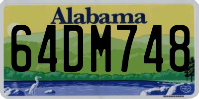 AL license plate 64DM748