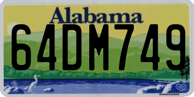 AL license plate 64DM749