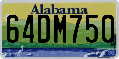 AL license plate 64DM750