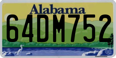 AL license plate 64DM752