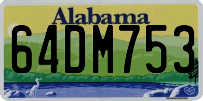 AL license plate 64DM753
