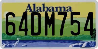 AL license plate 64DM754