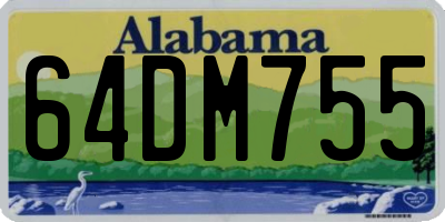 AL license plate 64DM755