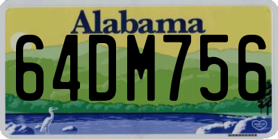 AL license plate 64DM756