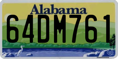 AL license plate 64DM761