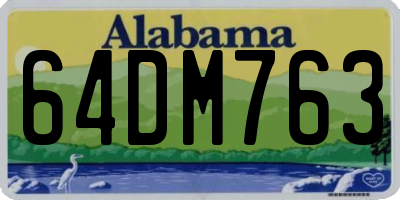 AL license plate 64DM763