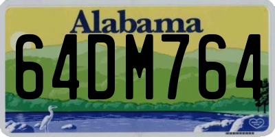 AL license plate 64DM764
