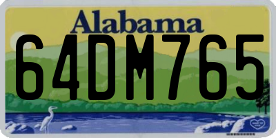 AL license plate 64DM765