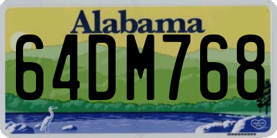 AL license plate 64DM768