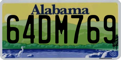 AL license plate 64DM769