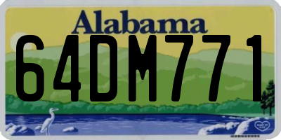 AL license plate 64DM771