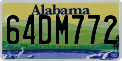 AL license plate 64DM772